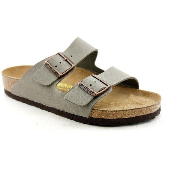 gray birkenstocks
